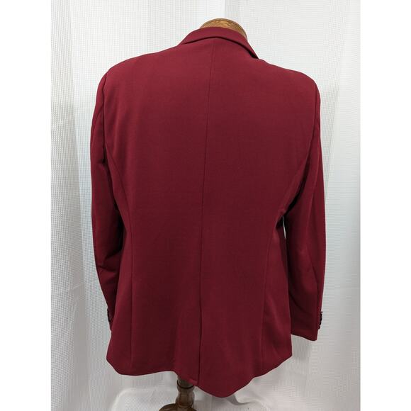 COOFANDY! IMPECCABLY COOL RED KNIT DRESS JACKET, BLAZER, VELVET TRIM! SZ S - Picture 5 of 8